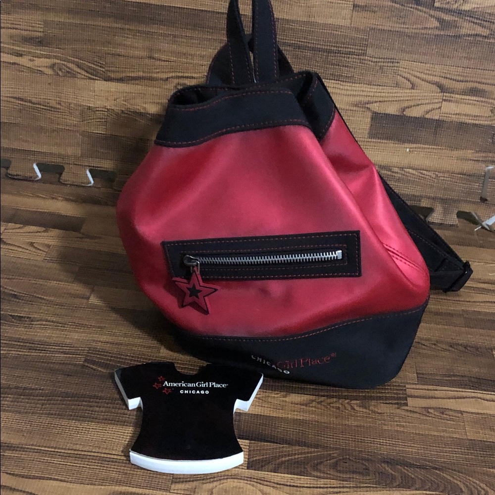 American Girl Red and Black Backpack